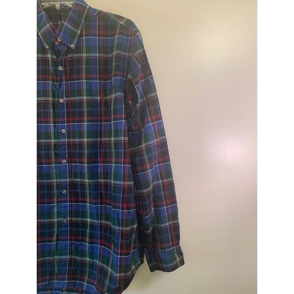 RALPH LAUREN Men’s Plaid Casual Button-Down Shirt / Size: Large - Picture 6 of 8